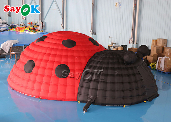 Tenda gonfiabile della coccinella della grande della tenda della sfera aria gonfiabile di Ladybird rossa e nera per l'evento all'aperto