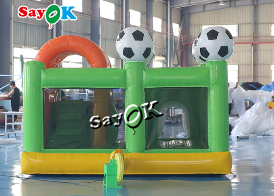 Piccolo scorrevole verde di Jumper Inflatable Bounce Soccer Bouncer di calcio combinato