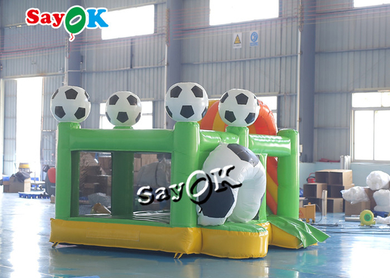Piccolo scorrevole verde di Jumper Inflatable Bounce Soccer Bouncer di calcio combinato