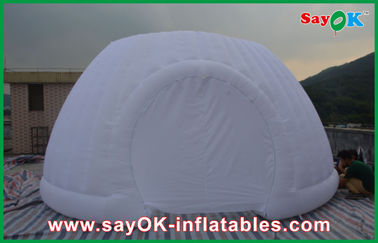 Tenda bianca gonfiabile dell'aria del forte panno di Oxford, tenda gonfiabile commerciale del partito della tenda di rotondità con la luce del LED
