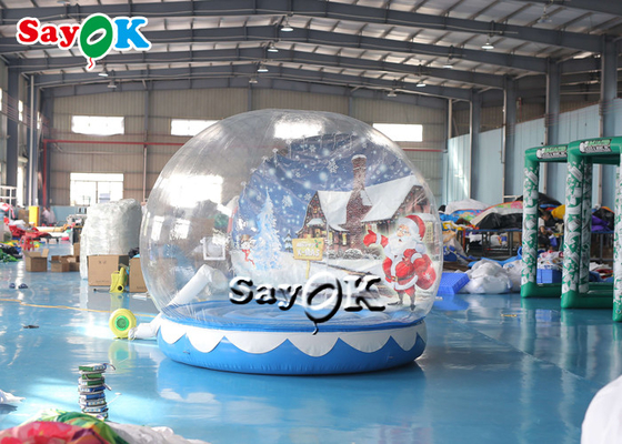 Il Natale gonfiabile trasparente rimbalza il globo 3m della neve della Camera 10ft per la decorazione di natale