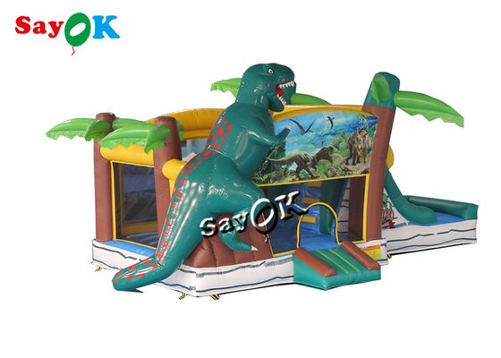 Acquascivolo gonfiabile della Camera di rimbalzo del dinosauro giurassico per il campo da giuoco dei bambini