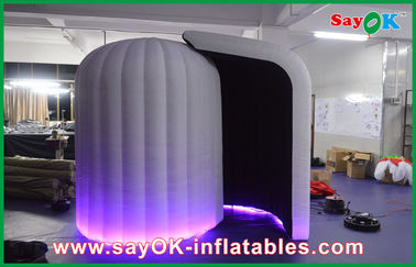 Panno locativo Photobooth, grande cabina gonfiabile di Oxford della cabina gonfiabile della foto forte della foto con la luce del LED