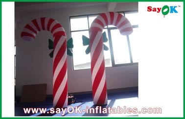 Luci di Natale gonfiabili del bastoncino di zucchero della decorazione di illuminazione di H2.5m