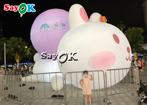 Conigli gonfiabili personaggi di cartoni animati gonfiabili con illuminazione a led RGB Decorazione esterna del centro commerciale