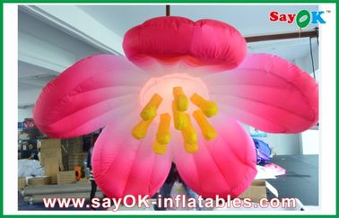 illuminazione gonfiabile d'attaccatura rosa LED del fiore gonfiabile di 1.5m per il partito