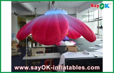 illuminazione gonfiabile d'attaccatura rosa LED del fiore gonfiabile di 1.5m per il partito