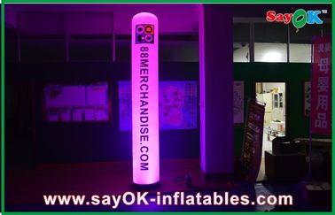 Colonna gonfiabile di illuminazione di pubblicità LED della colonna gonfiabile della decorazione con stampa di logo