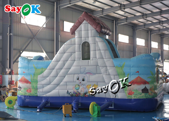 Camera rimbalzante gonfiabile della tela cerata dello scorrevole di Unicorn Theme Kids Jumping Castle con il ventilatore
