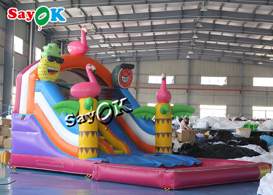 Blown Up Slip N Slide Commerciale Slide gonfiabile Colorato PVC Tarpaulin Slide gonfiabile Bouncer Con Set piscina