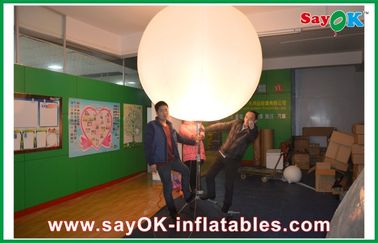 decorazione gonfiabile di illuminazione del diametro di 2m, palla bianca del supporto del LED con il panno di nylon per annunciare