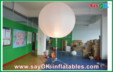 decorazione gonfiabile di illuminazione del diametro di 2m, palla bianca del supporto del LED con il panno di nylon per annunciare