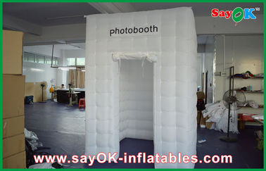 Del cubo di altezza gonfiabile della tenda 2.6m forte Oxford panno bianco Photobooth di Quadrate con la luce del LED