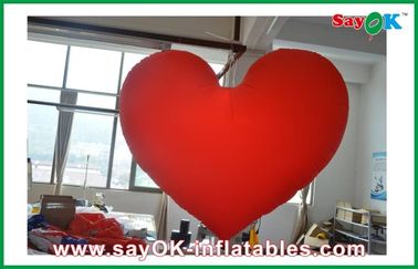 La decorazione principale gonfiabile rossa di illuminazione del cuore di evento/ha condotto la decorazione gonfiabile