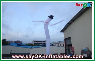 Onda di cielo gonfiabile gigante all'aperto del cartellone pubblicitario del ballerino del tubo dell'aria del PVC che accoglie uomo ballante