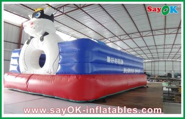 Buttafuori gonfiabili giganti rossi/blu della mucca del PVC per il parco di divertimenti