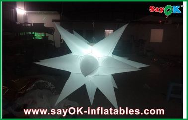 Faccia festa la decorazione gonfiabile della decorazione di illuminazione della stella/la luce principale gonfiabile panno di nylon