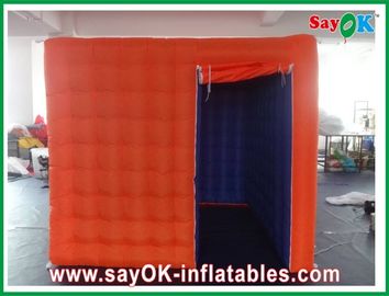 Arancia gonfiabile mobile durevole della cabina della foto delle decorazioni gonfiabili del partito fuori dell'interno porpora con una porta