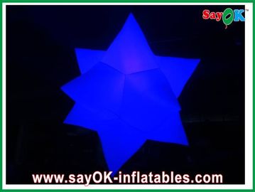 Panno gonfiabile del nylon del diametro 2m della luce della stella bianca LED su misura per il partito