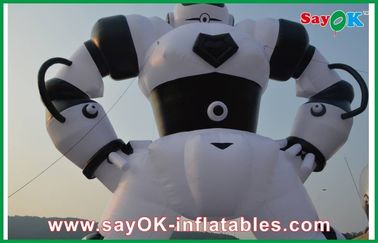 Personaggi dei cartoni animati gonfiabili nero/bianchi, robot gonfiabile del panno di Oxford