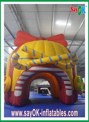 Camera rossa di Customed Inflaltable Candy della grande tenda gonfiabile arancio all'aperto del tunnel, tenda impermeabile del panno di Oxford