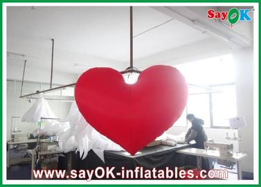 Faccia festa la decorazione gonfiabile di illuminazione, cuore gonfiabile del panno di nylon 190T