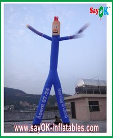 Ballerino gonfiabile Rip-Stop Nylon Cloth di Blue Inflatable Air del ballerino del vento con due gambe