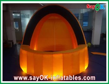 Panno arancio di pubblicità gonfiabile Inflatalbe Antivari della cabina Airproof per il pub/evento con illuminazione principale