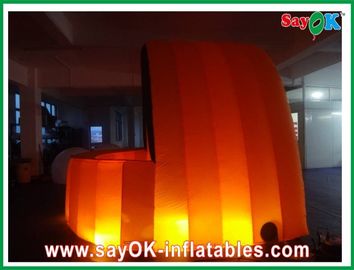 Panno arancio di pubblicità gonfiabile Inflatalbe Antivari della cabina Airproof per il pub/evento con illuminazione principale