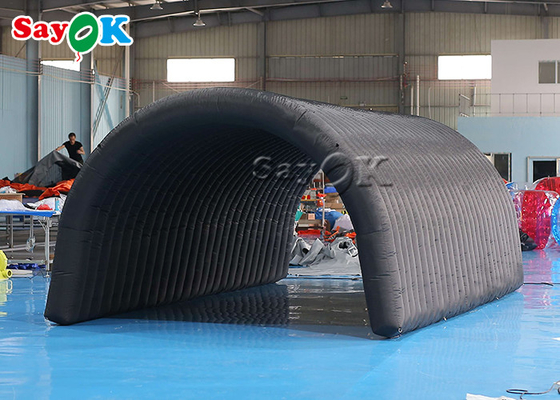 Tenda gonfiabile igloo nera 210D tela Oxford Tenda gonfiabile galleria per l'esposizione