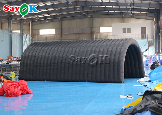 Tenda gonfiabile igloo nera 210D tela Oxford Tenda gonfiabile galleria per l'esposizione
