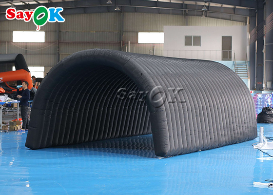 Tenda gonfiabile igloo nera 210D tela Oxford Tenda gonfiabile galleria per l'esposizione