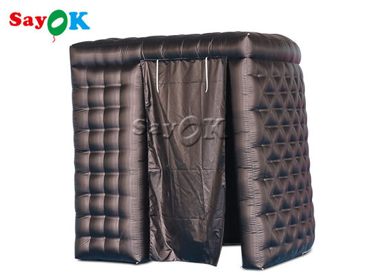 Porte curve gonfiabili nere gonfiabili della cabina della foto della tenda 2.4mH 7.87FT del partito doppie con la tenda