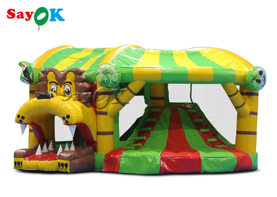 Scorrevole di Lion Theme Tarpaulin Inflatable Bounce per il pubblico del cortile