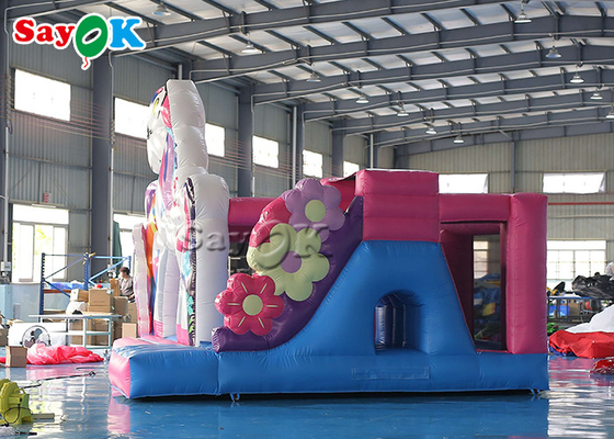 Unicorn Themed Inflatable Trampoline For scherza i giochi della festa di compleanno