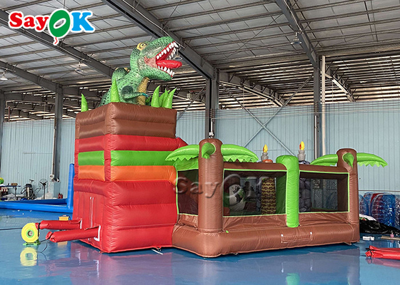Castello rimbalzante di rimbalzo dei bambini del parco di divertimenti di tema gonfiabile del dinosauro