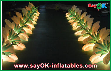 Catena di fiore gonfiabile lunga della decorazione LED di illuminazione per il panno del nylon di evento