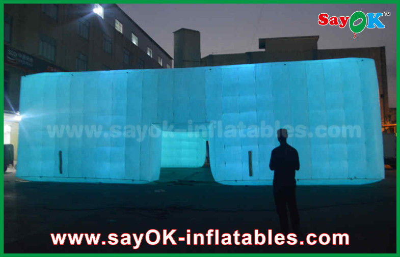 Giant Outdoor White LED Structure Event Tenda gonfiabile a cubo, Club notturno gonfiabile, Tenda gonfiabile da festa in vendita