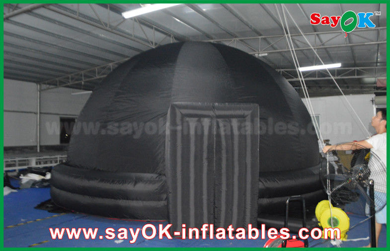 tenda portatile Oxford del panno di 6m della cupola gonfiabile nera del planetario per la scuola