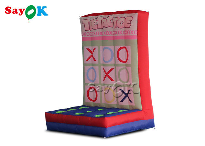 Giochi inflable di carnevale di Tac Toe Game di sport della prova di fuoco dei giochi di grande doppio tic gonfiabile di esplosione