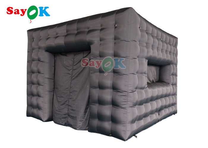 Commercial Black Color Inflatabile Air Tent Affitto Struttura Mostra Inflatabile Cube Tent