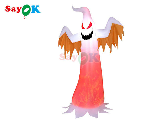 Decorazione a LED Ghost Halloween gonfiabile Bianco Con Occhi Rossi