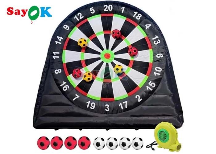 Giant Football Target 10ft High Inflatable Sports Games Outdoor Dartboard Con 8pcs di palline da calcio