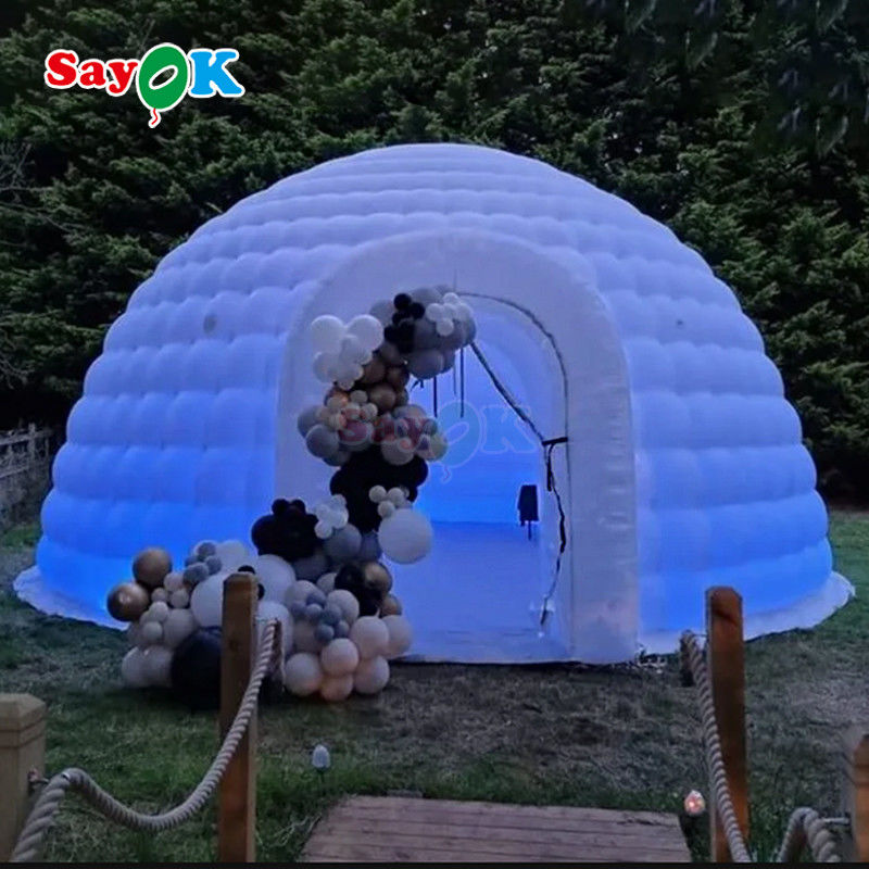 Tenda igloo gonfiabile con soffiatore
