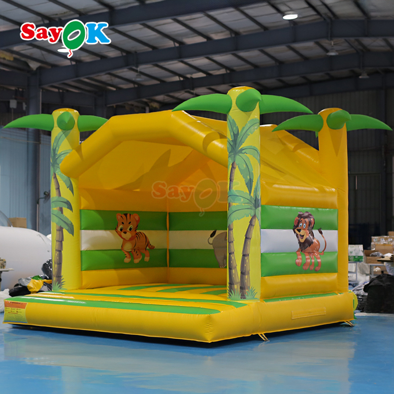 Sayok 4m Bambini Casa gonfiabile a rimbalzo Animali Stampa Bambini gonfiabili Bouncer Piccolo Castello gonfiabile