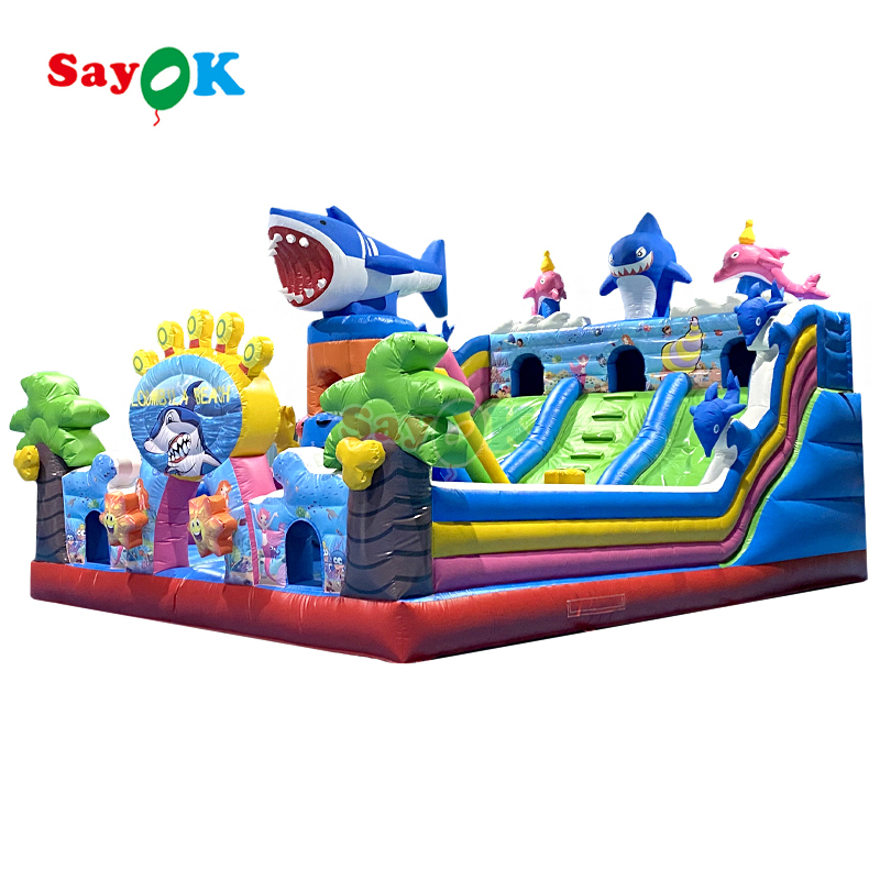 Sayok Giant Seaworld Casa gonfiabile a rimbalzo Combo Parco giochi per bambini Castello gonfiabile a rimbalzo con scivolo