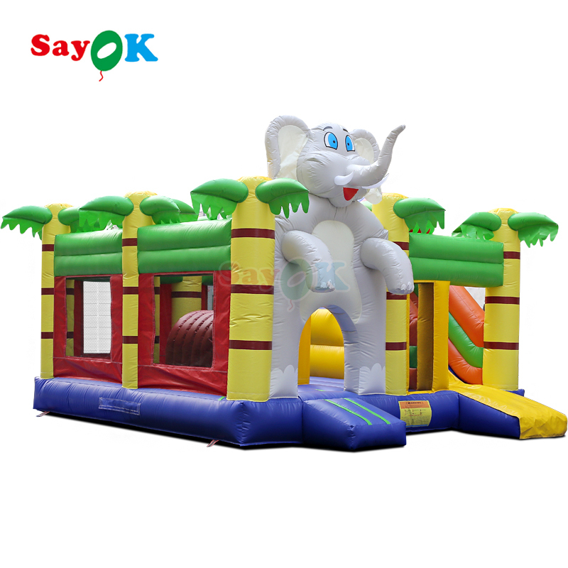 Sayok Elephant Jungle tematica casa gonfiabile gonfiabile castello gonfiabile per bambini
