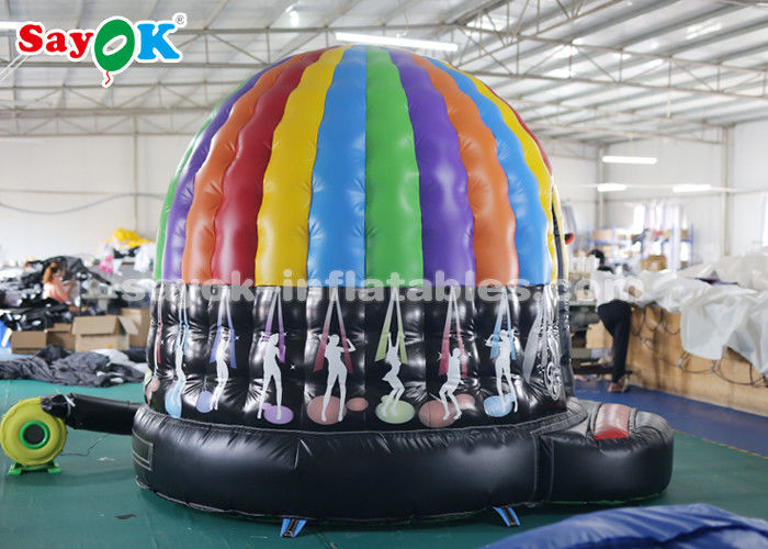 Tenda gonfiabile per l'aria aperta Tarpaulin in PVC Colorevole Cupola gonfiabile discoteca con luce LED magica CE SGS ROHS