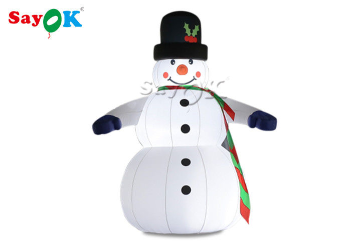 Uso gonfiabile delle decorazioni di festa del panno di Oxfor black hat e pupazzo di neve di Natale di esplosione dei guanti