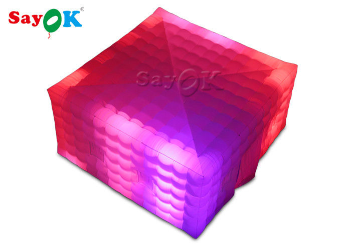 Tenda gonfiabile cubo quadrato gigante luce a LED Tenda gonfiabile per fiere Evento SGS ROSH